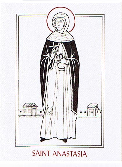 374-0 -St. Anastasia - Six bookmarks